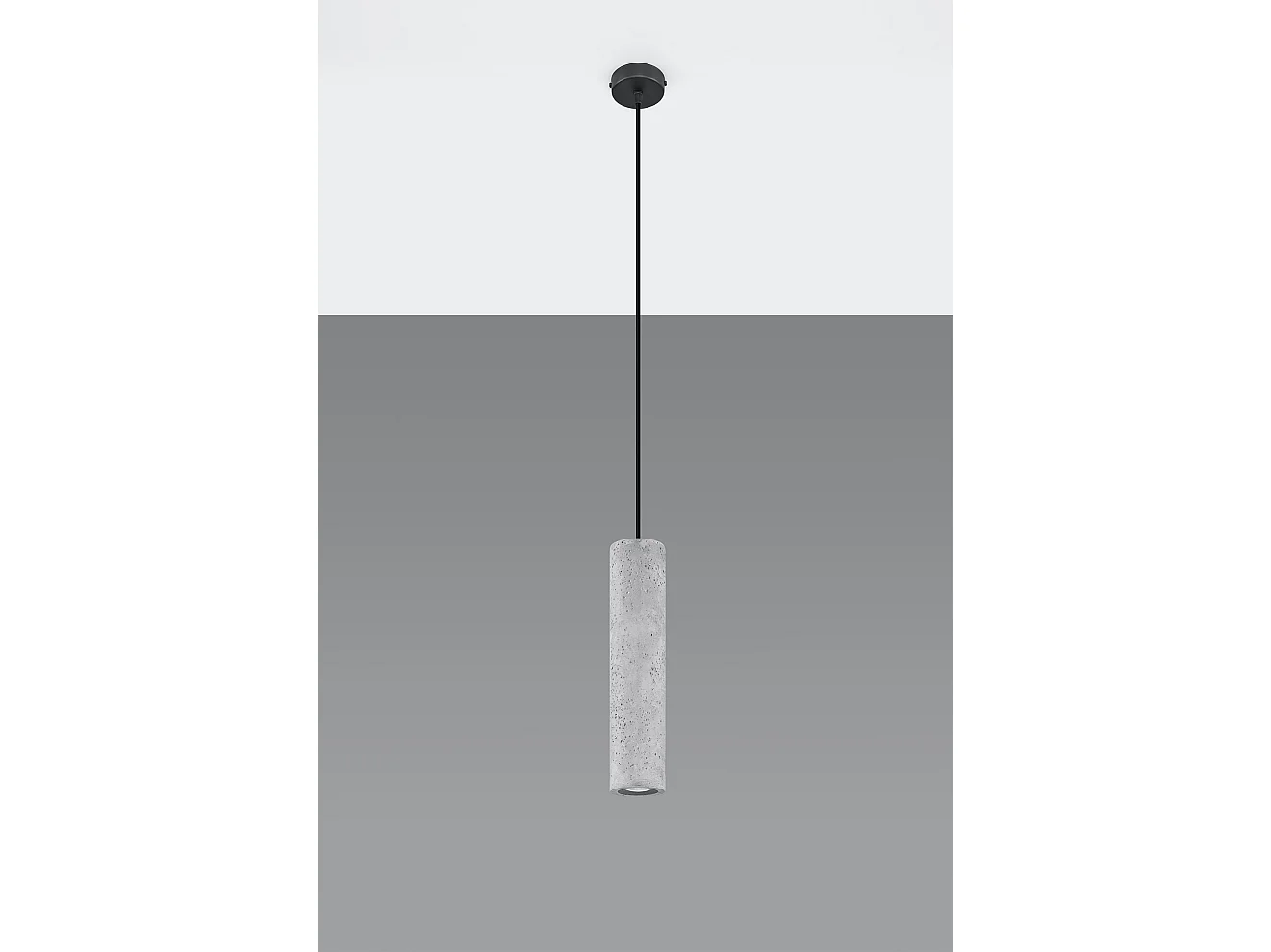 Hanglampen Luvo Industrieel Van  - 1 Lichtbronnen - L.8 X H.105 Cm - Grijs