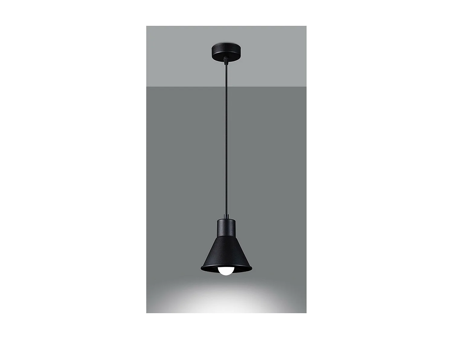 Sollux Lighting Taleja Plafonnier suspendu Dome, noir, 1x E27
