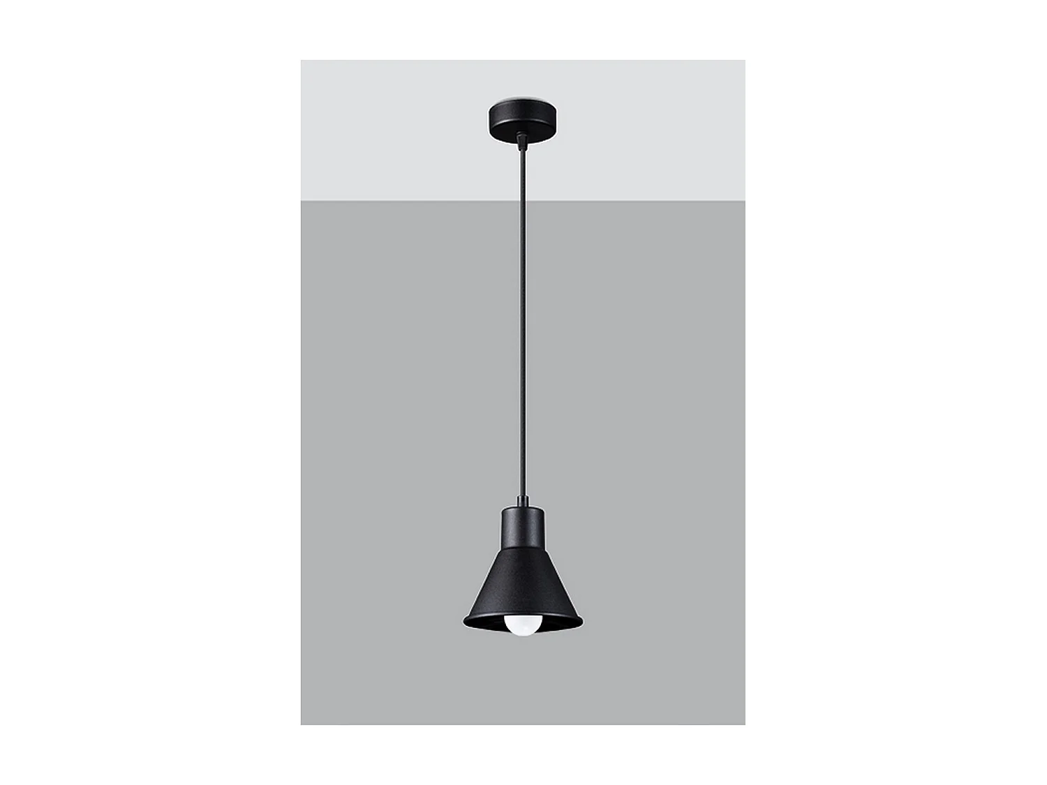 Sollux lichting Taleja Dome Pendel-Deckenleuchte, Schwarz, 1x E27