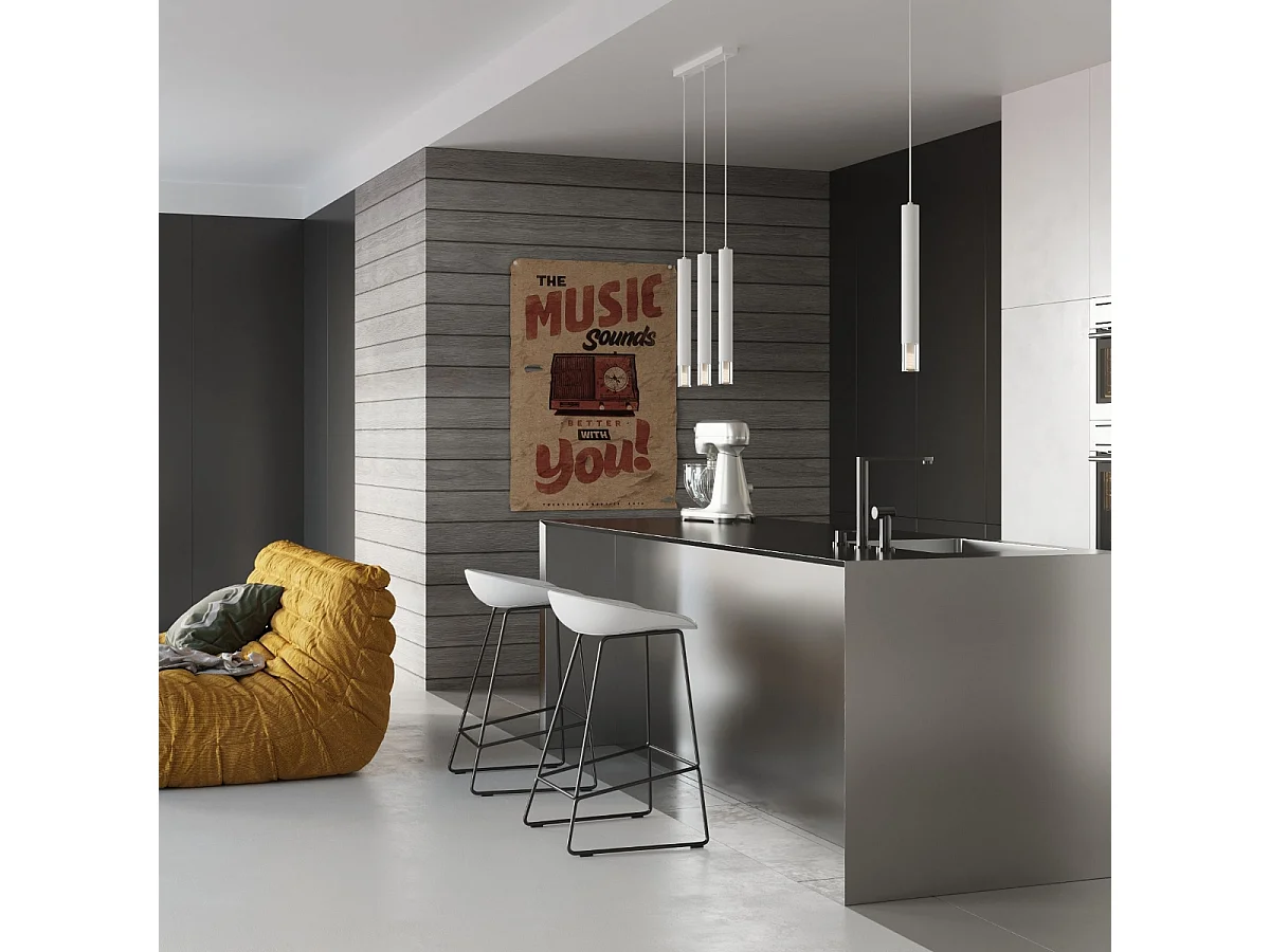 Sollux Lighting Wezyr Plafoniera a sospensione Bar, bianca, 3x G9