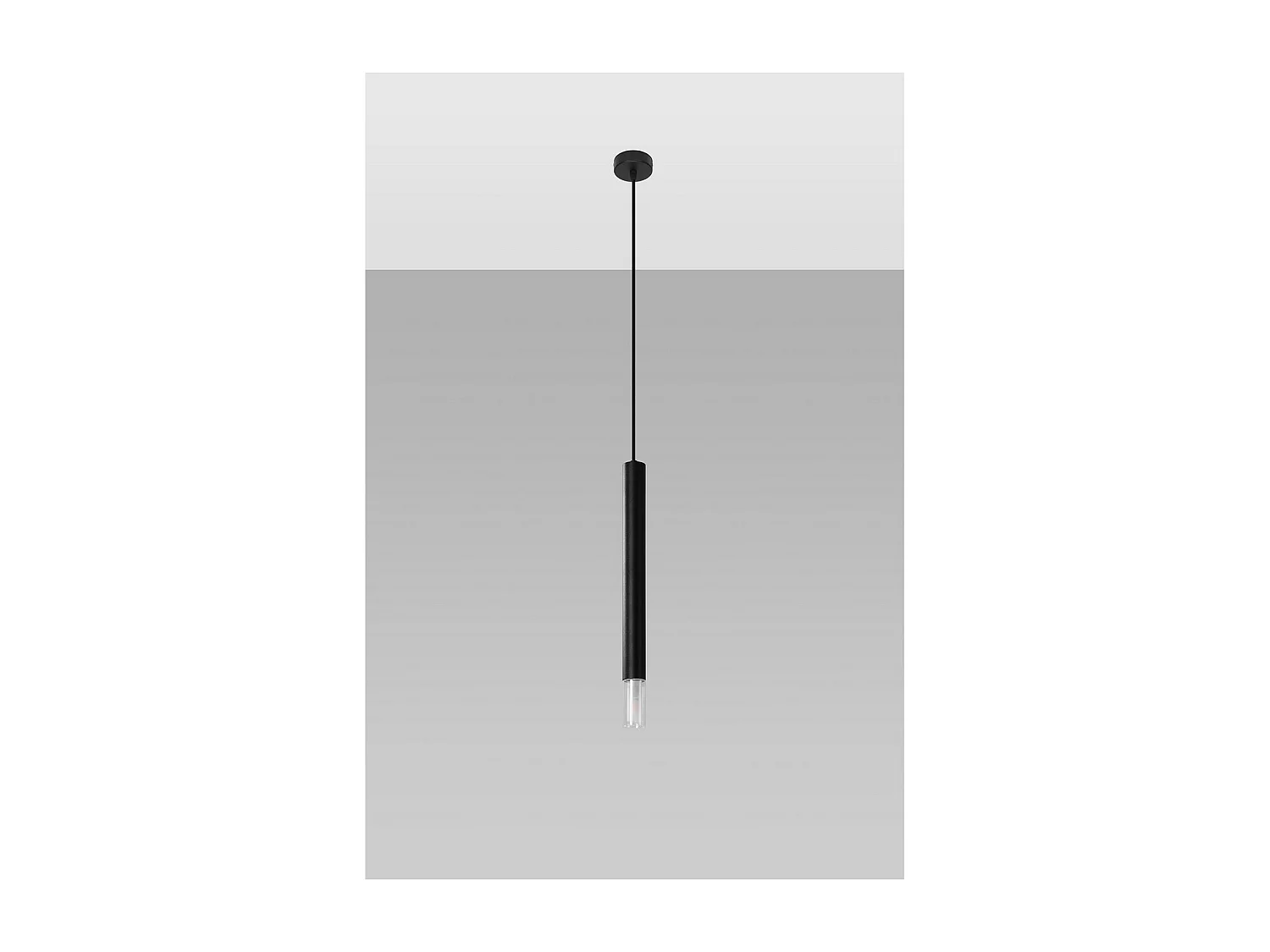 Sollux lichting Wezyr Schlanke Pendel-Deckenleuchte, Schwarz, 1x G9