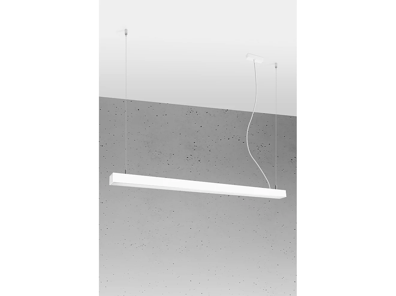 Hanglampen Pinne Minimalistisch Van  - 1 Lichtbronnen - L.118 X H.150 Cm - Wit