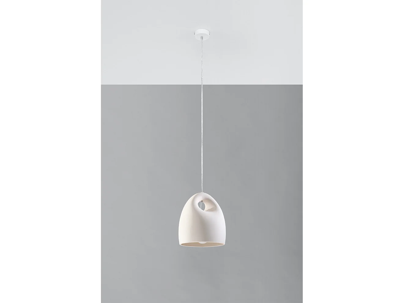 Sollux BUKANO Suspension Dome Céramique Blanc E27