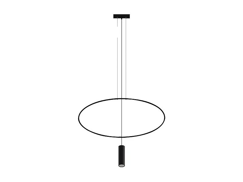 Sollux lichting Holar Moderne Pendel-Deckenleuchte, Schwarz, 1x GU10