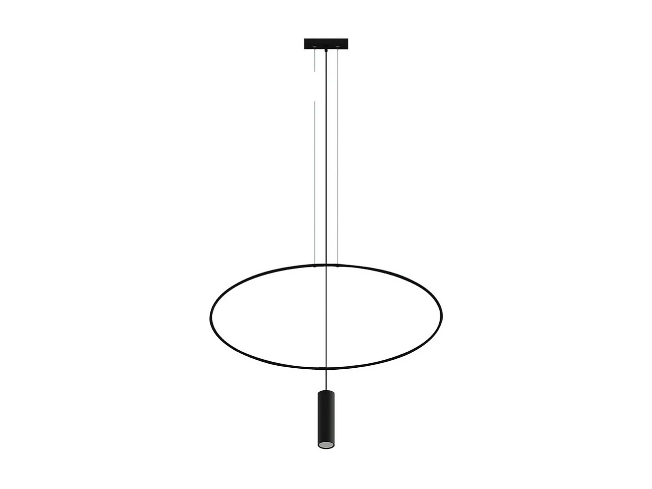 Sollux Lighting Holar Lámpara de techo colgante moderna, negra, 1x GU10