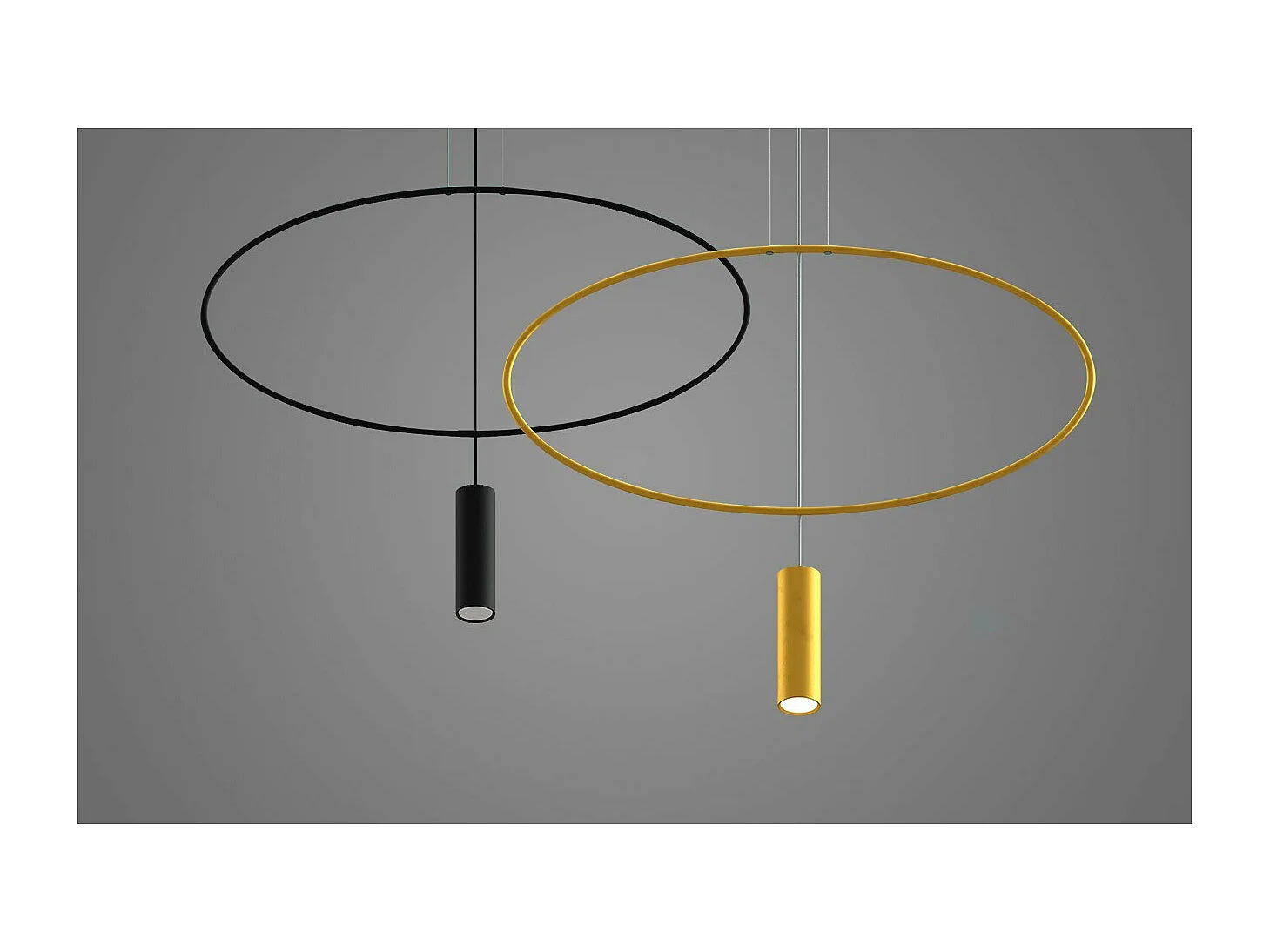 Sollux Lighting Holar Lámpara de techo colgante moderna, negra, 1x GU10