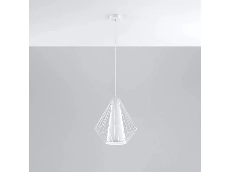 Sollux DEMI - 1 Lichtkäfig Deckenanhänger Weiß, E27