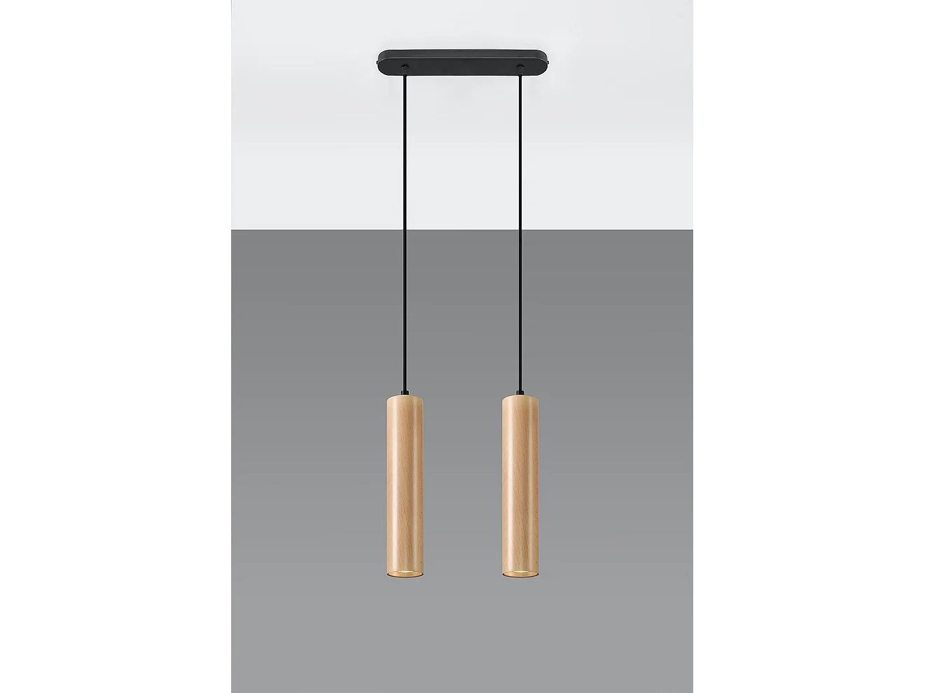 Sollux LINO Suspension double en bois naturel GU10