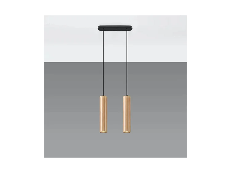 Sollux LINO Suspension double en bois naturel GU10