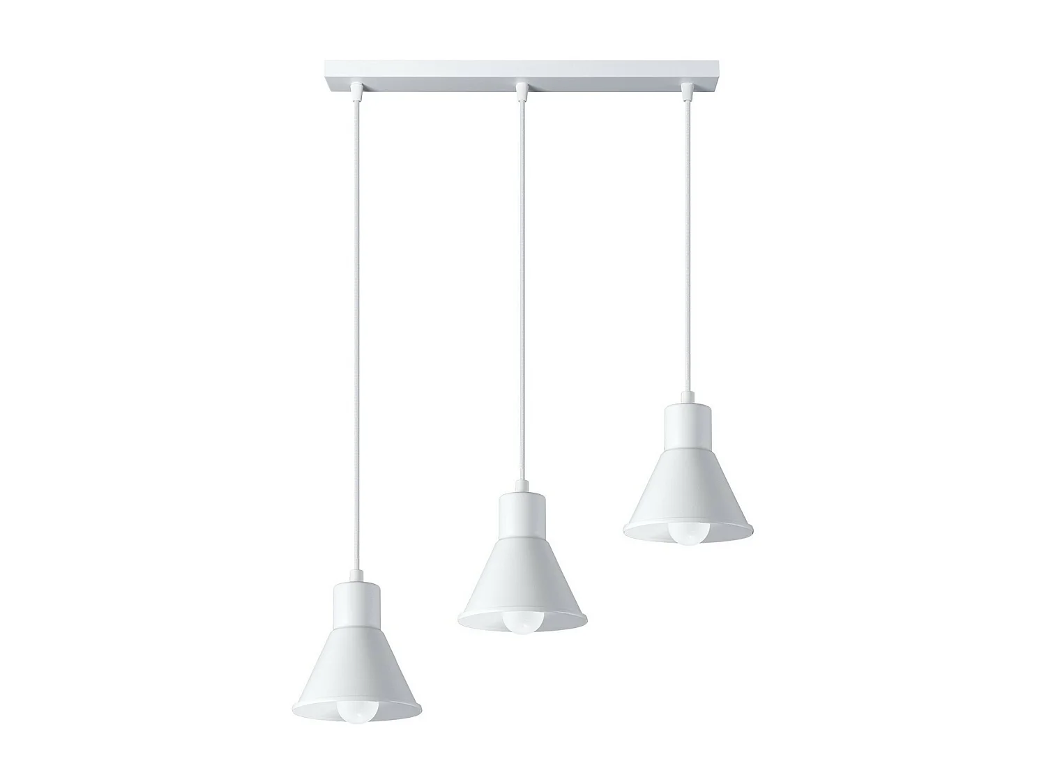 Sollux Lighting Taleja Plafonnier Suspension Bar, Blanc, 3x E27