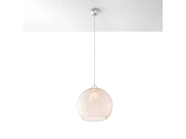 Sollux BALL Suspension de plafond en forme de dôme en verre à 1 ampoule Champagne, Chrome, E27