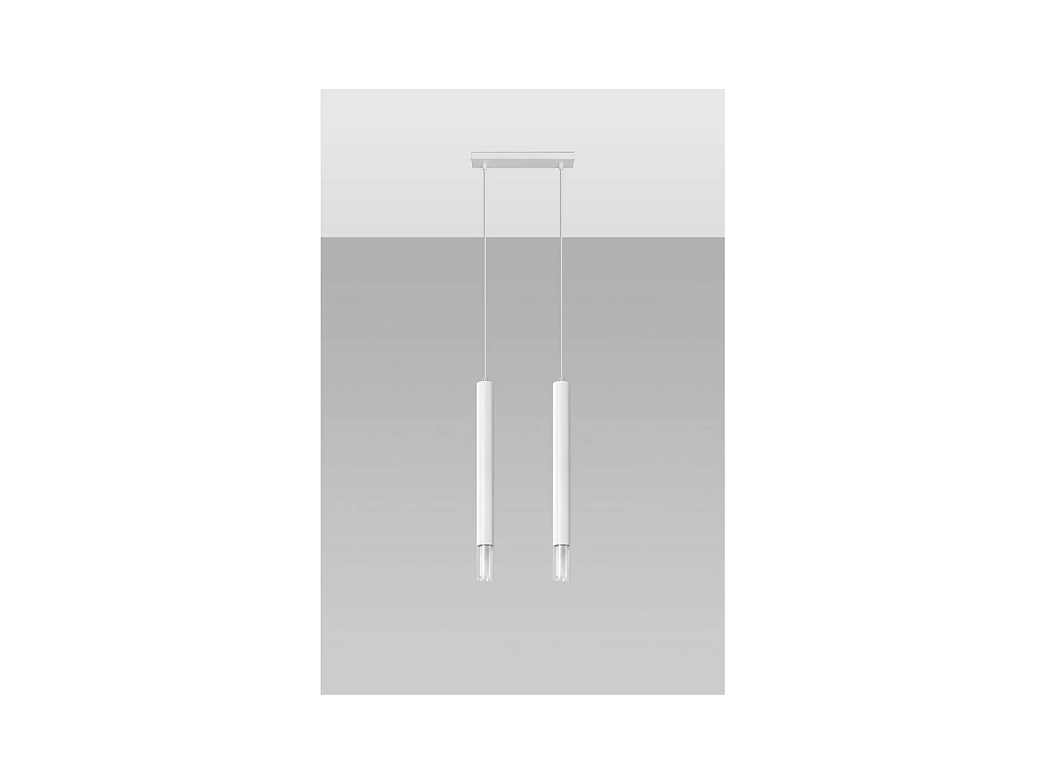 Sollux Lighting Wezyr Plafonnier Suspension Bar, Blanc, 2x G9