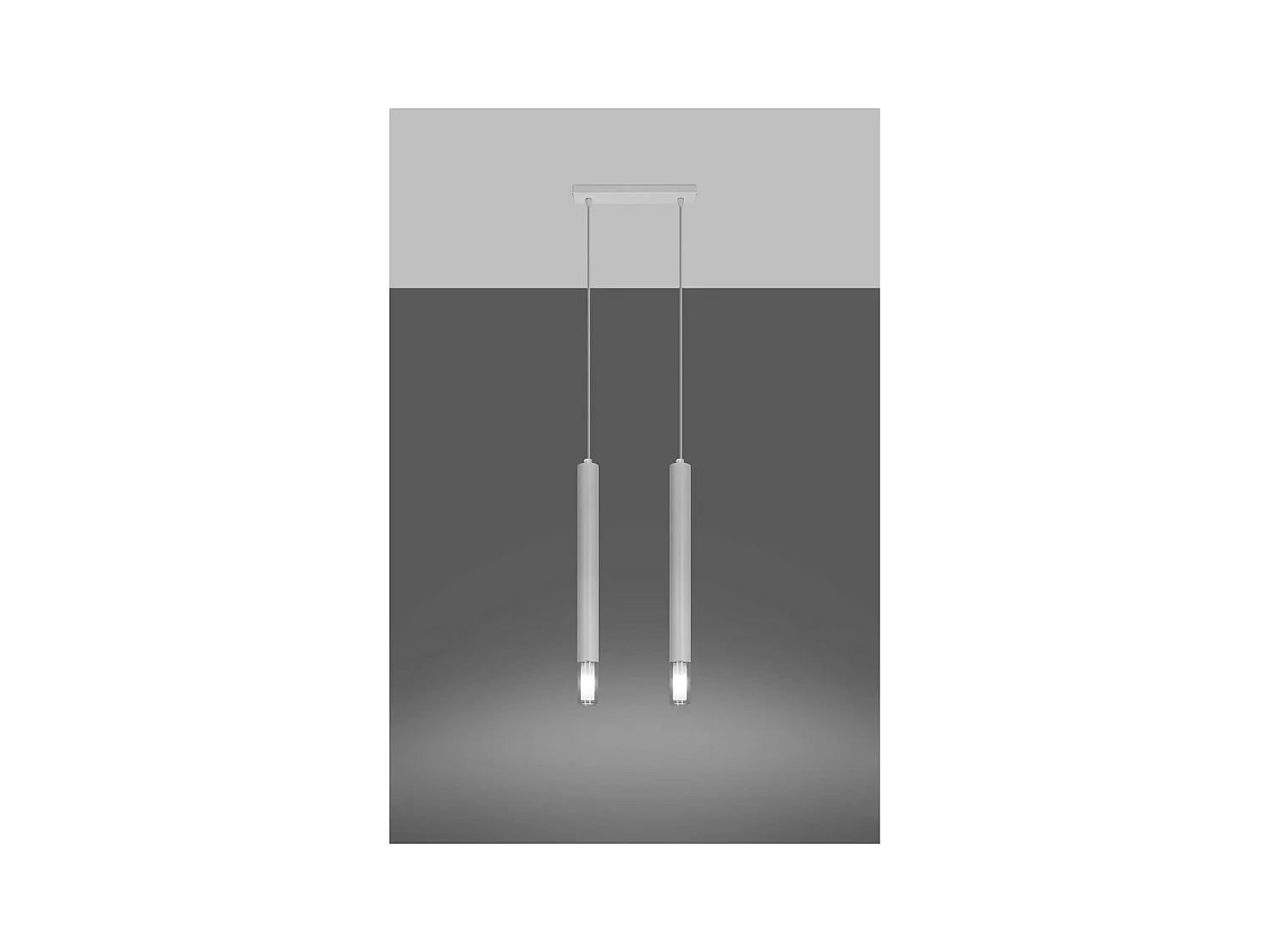 Sollux Lighting Wezyr Plafonnier Suspension Bar, Blanc, 2x G9