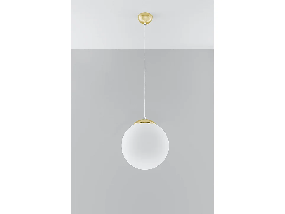 Globe Pendelleuchte White, Gold E27 Globe Pendelleuchte Weiß, Gold E27