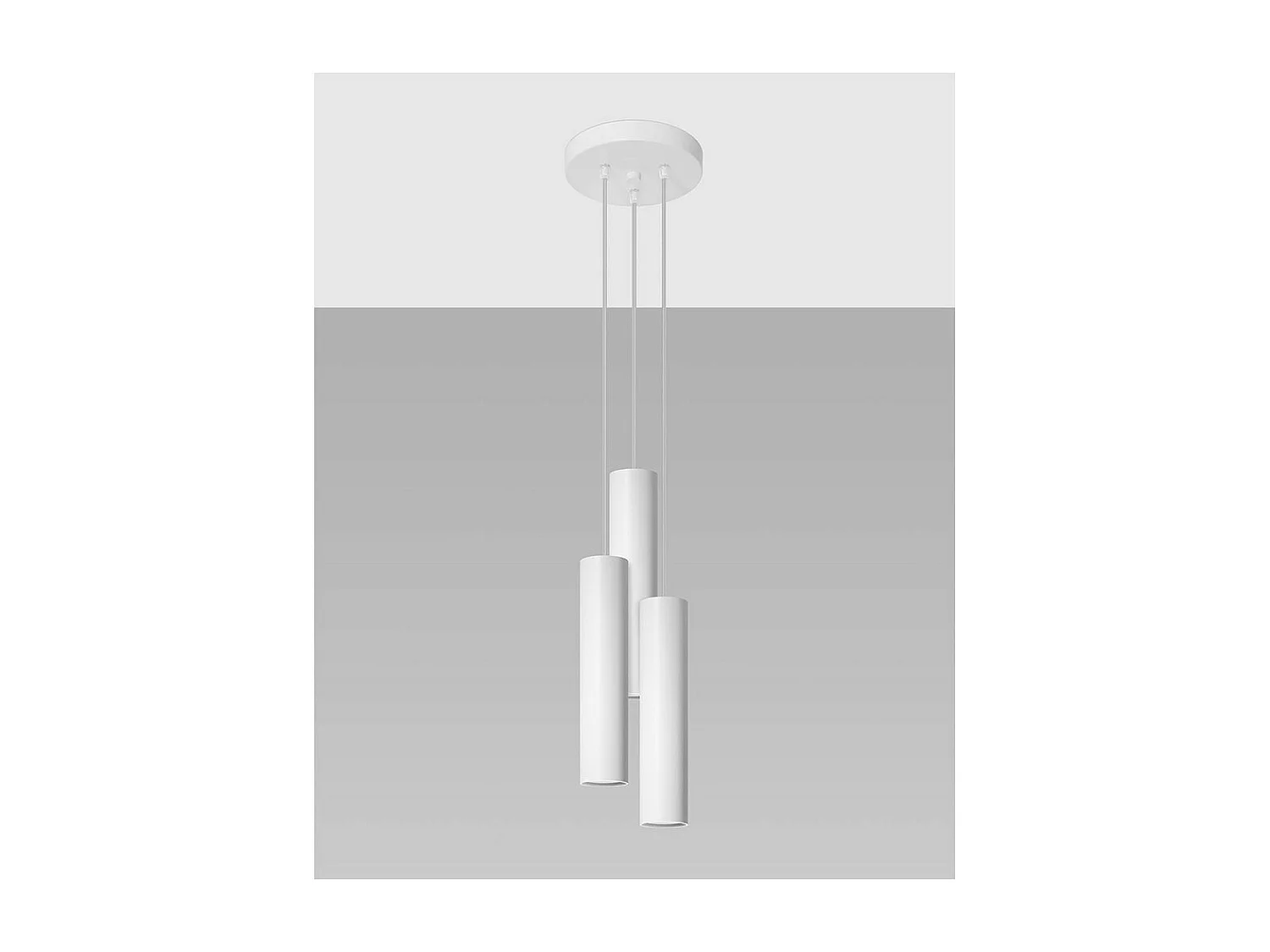 Hanglampen Lagos Modern Van  - 3 Lichtbronnen - L.20 X H.110 Cm - Wit