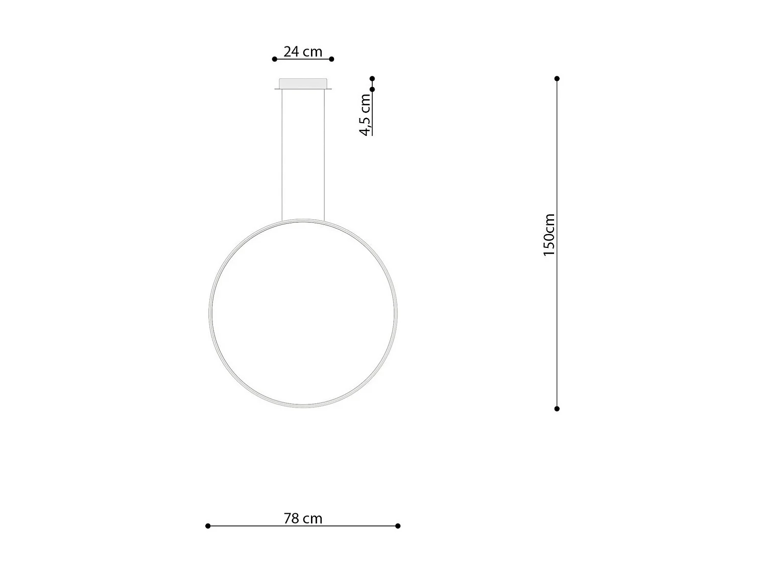 Sollux lichting Rio Integrierte LED-Kreis-Pendel-Deckenleuchte, Weiß, 3000 K, 5520 lm