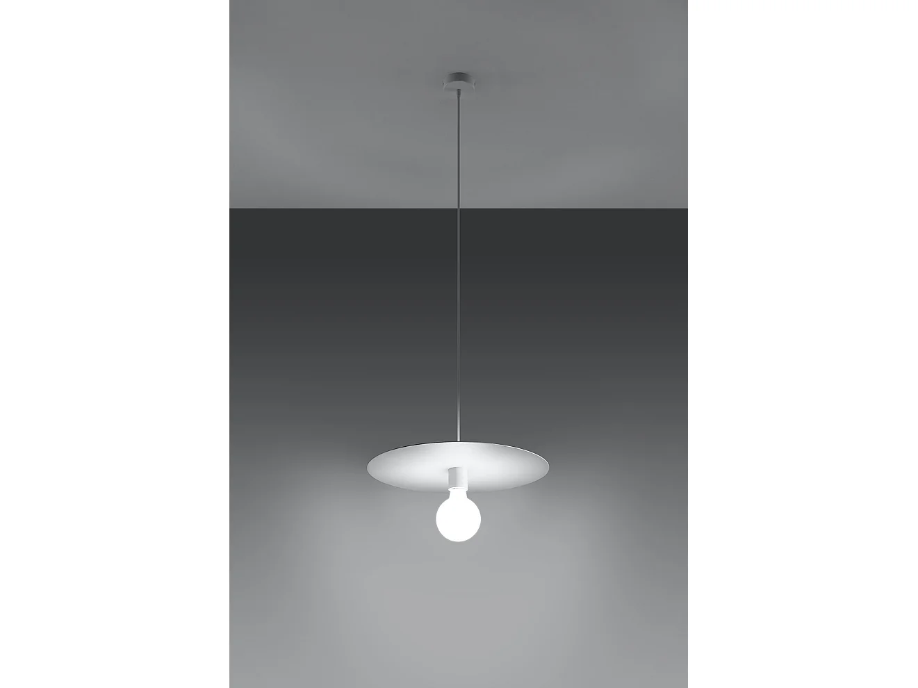 Lampadario Cupola Bianco E27 Lámpara colgante domo Blanca E27