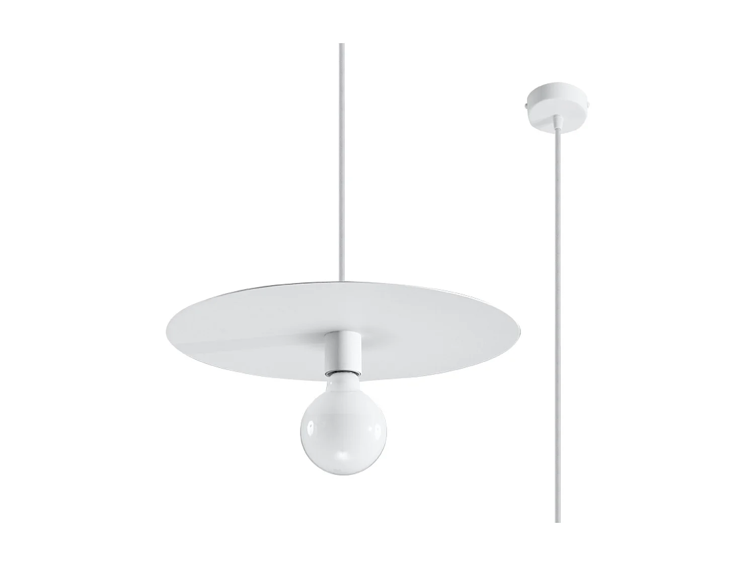 Dome Pendelleuchte Weiß E27 Lampadario Cupola Bianco E27