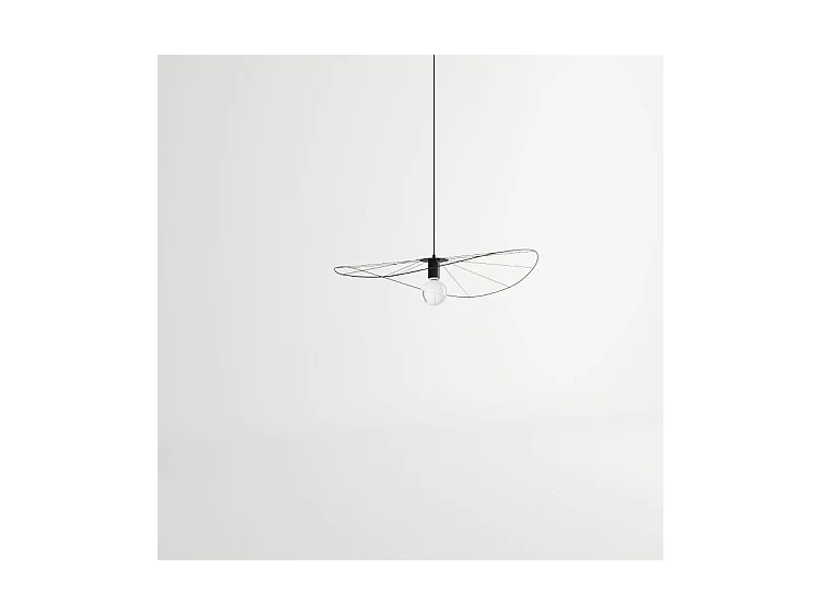 Hanglampen Eskola Minimalistisch Van  - 1 Lichtbronnen - L.110 X H.150 Cm - Zwart