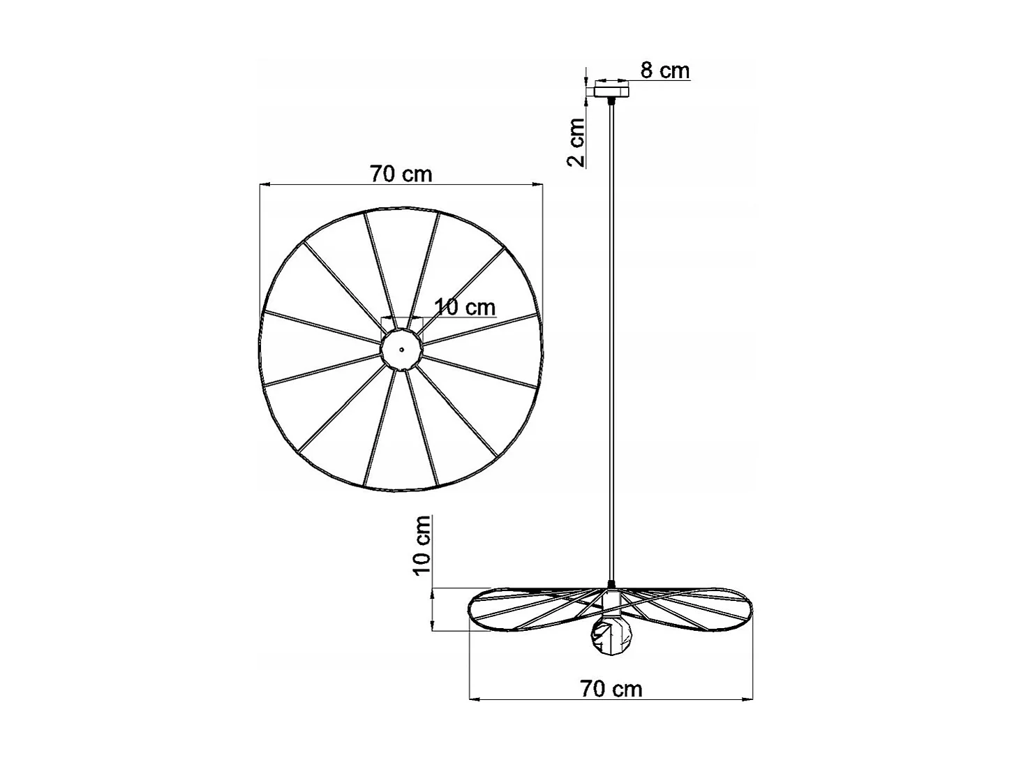 Sollux ESKOLA Lampe à suspension moderne en fil de fer noir E27