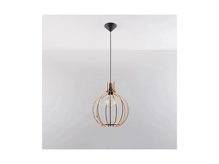 Sollux ARANCIA Lampe à Suspension Wire Frame Bois Naturel E27