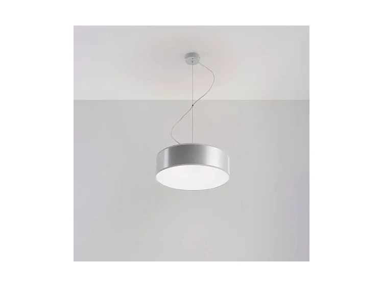 Sollux ARENA Plafonnier rond à 2 ampoules en argent, E27