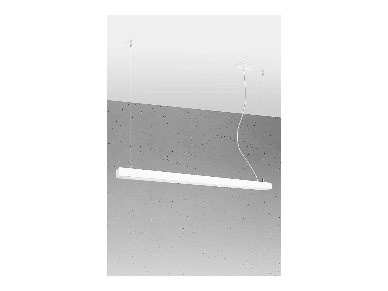 Hanglampen Pinne Minimalistisch Van  - 1 Lichtbronnen - L.118 X H.150 Cm - Wit