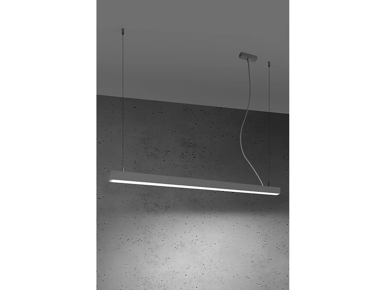 Integrated LED  145cm Linear Straight Bar Pendelleuchte Grey 4000K Integrierte LED 145cm Linear Straight Bar Pendelleuchte Grau 4000K