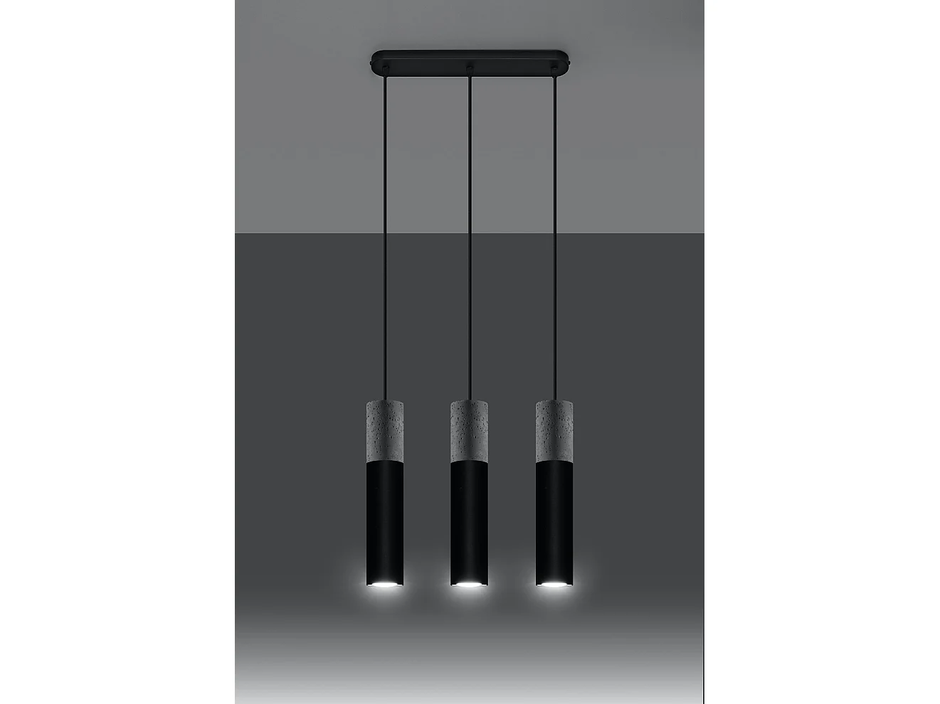 Triple Hanging Pendelleuchte Grey, Black GU10 Triple Hanging Pendelleuchte Grau, Schwarz GU10