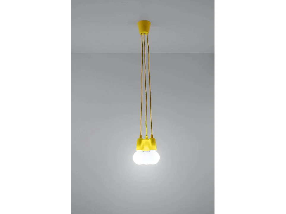 Lampa wisząca DIEGO 3 żółta