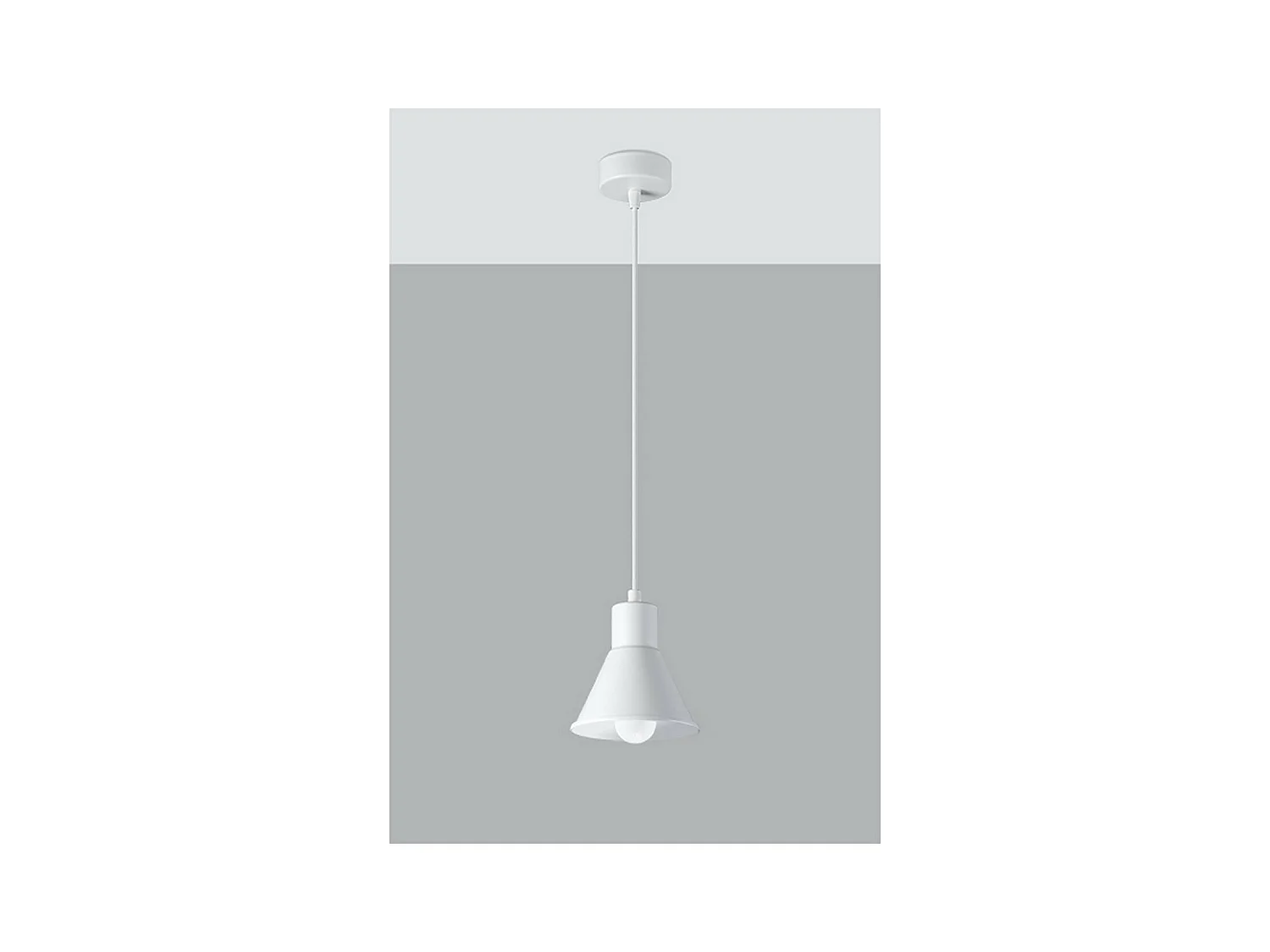 Sollux Lighting Taleja Plafonnier suspendu Dome, blanc, 1x E27