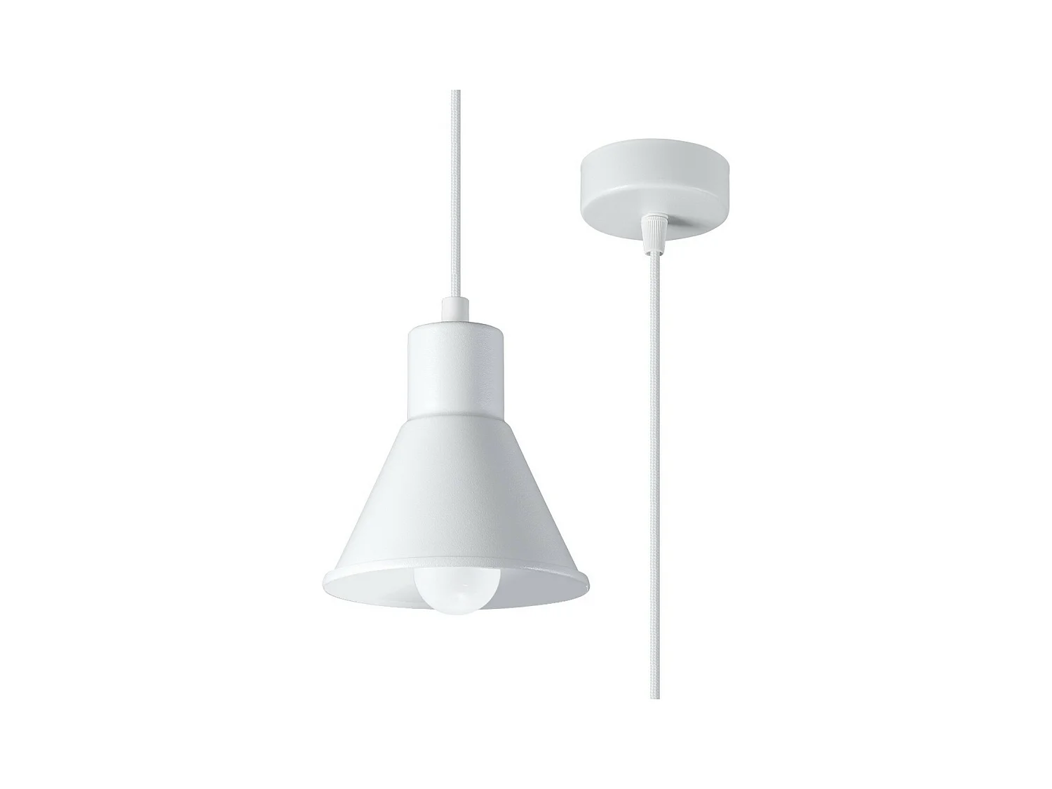 Sollux Lighting Taleja Plafonnier suspendu Dome, blanc, 1x E27