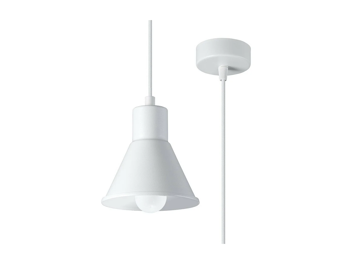Sollux Lighting Taleja Plafonnier suspendu Dome, blanc, 1x E27