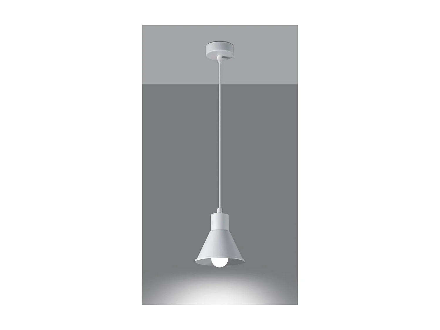 Sollux Lighting Taleja Plafonnier suspendu Dome, blanc, 1x E27
