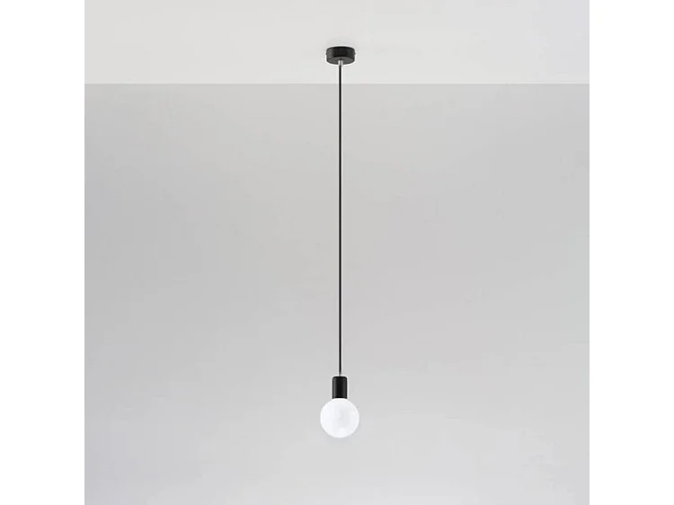 Sollux EDISON Plafonnier à 1 ampoule noir, E27