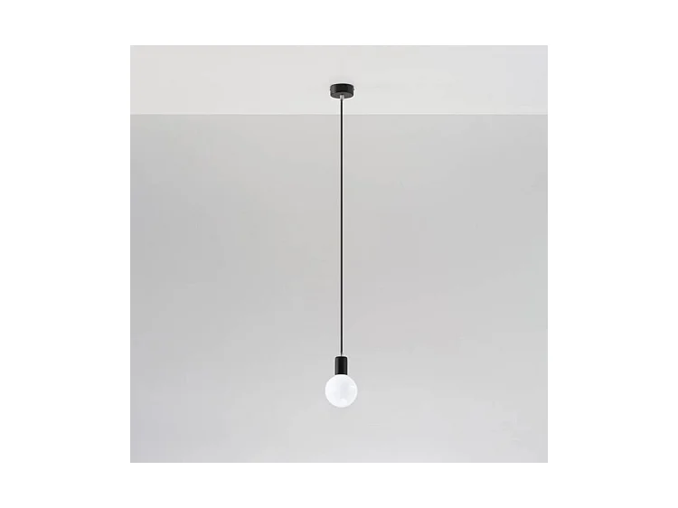 Sollux EDISON Plafonnier à 1 ampoule noir, E27