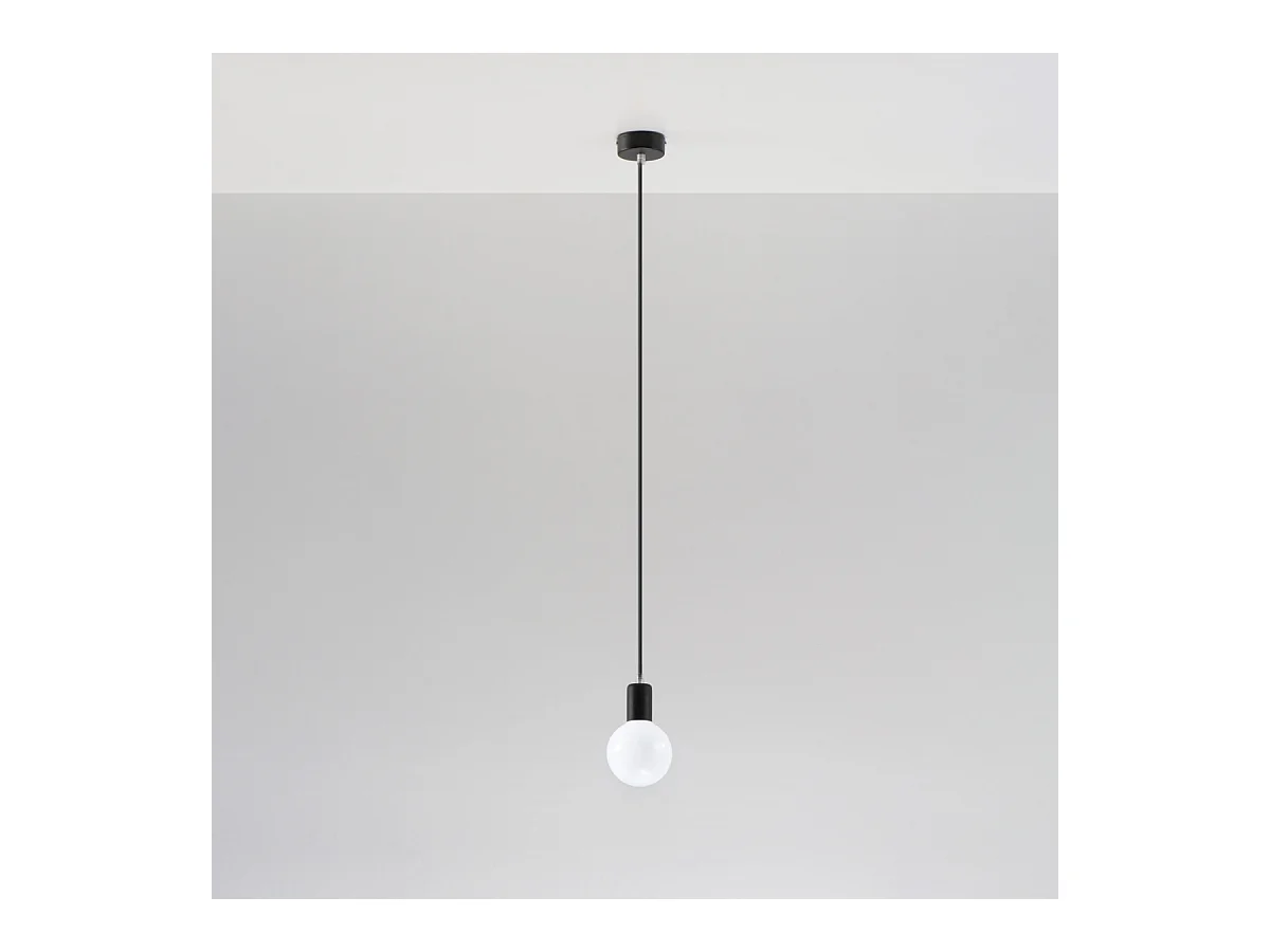 Sollux EDISON Plafonnier à 1 ampoule noir, E27