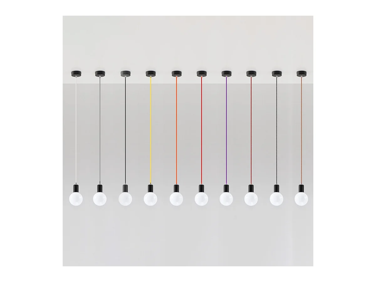 Sollux EDISON Plafonnier à 1 ampoule noir, E27