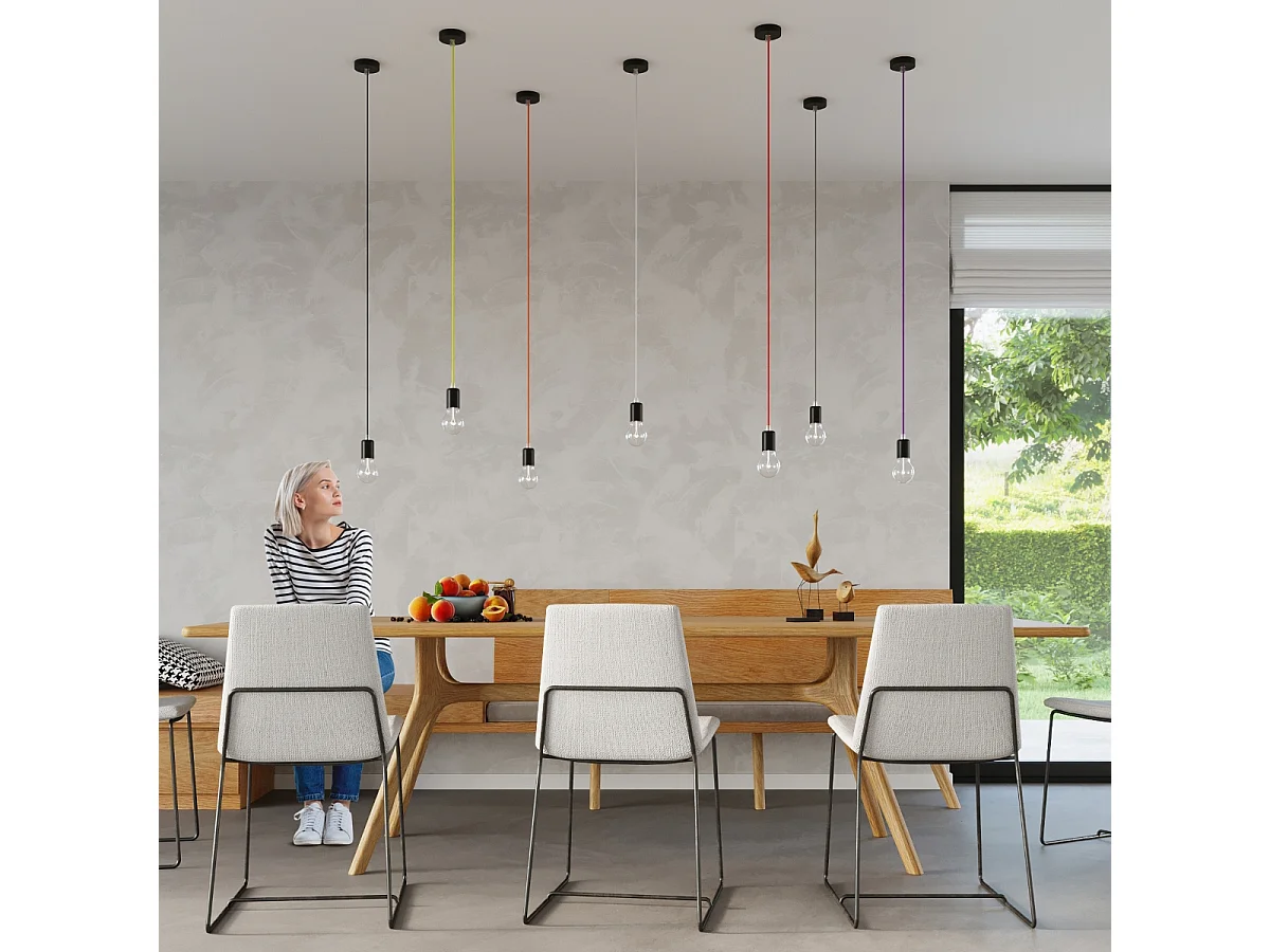 Sollux EDISON Plafonnier à 1 ampoule noir, E27