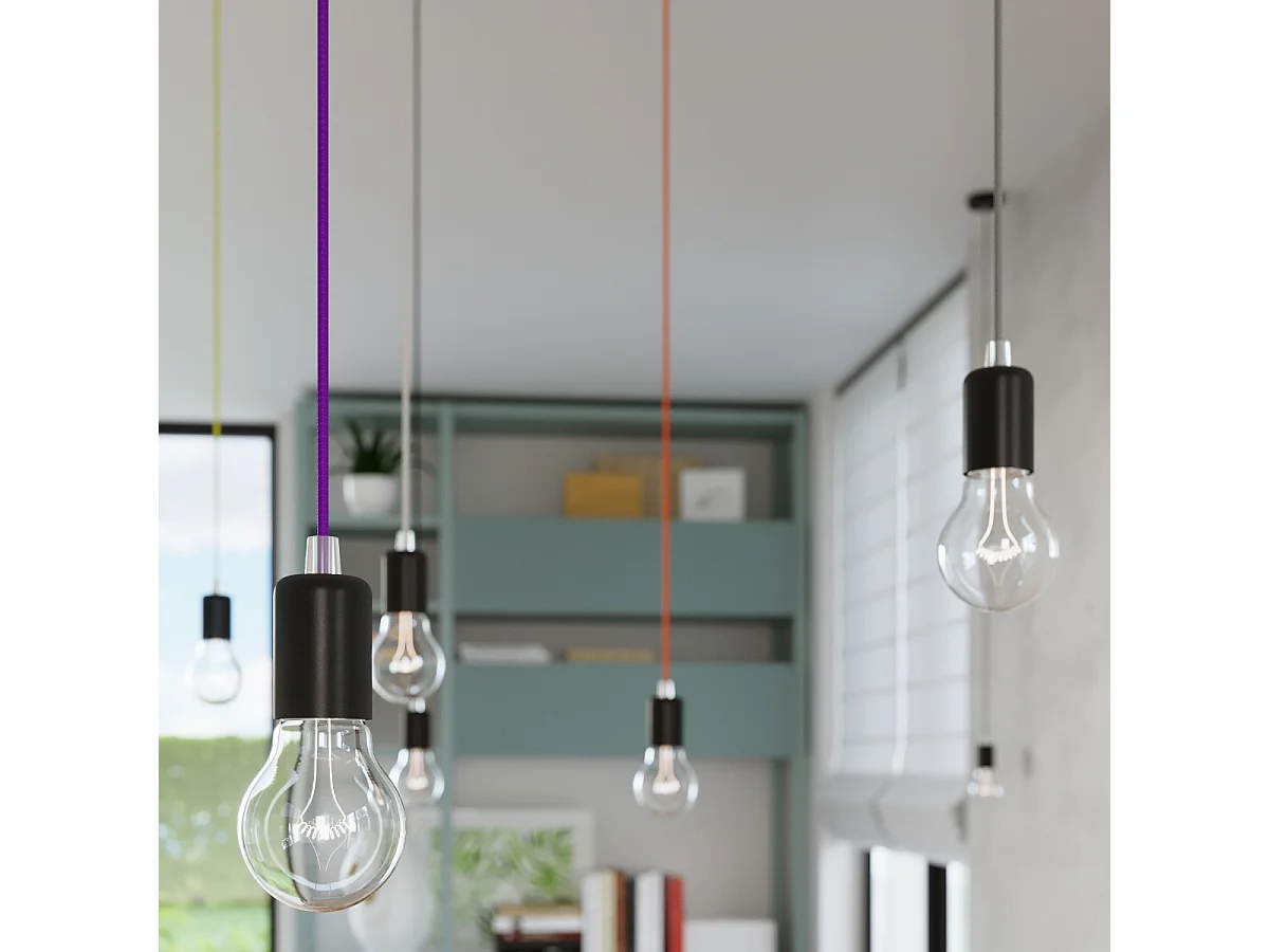 Sollux EDISON Plafonnier à 1 ampoule noir, E27