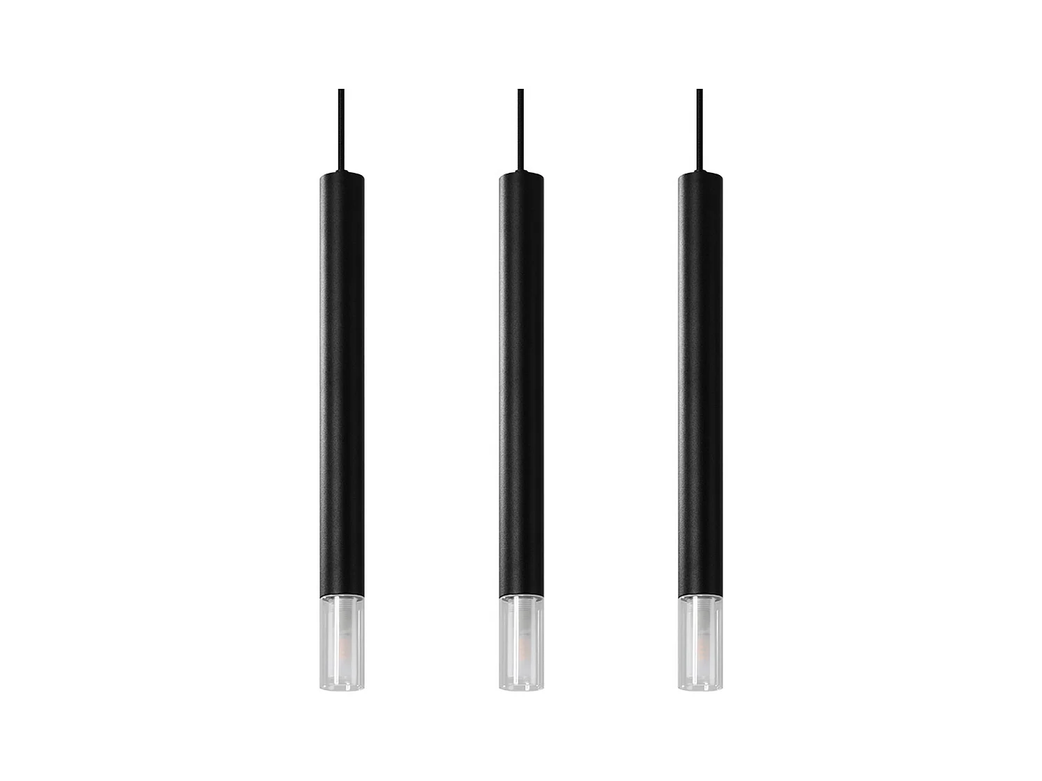Sollux Lighting Wezyr Plafonnier suspendu Bar, noir, 3x G9