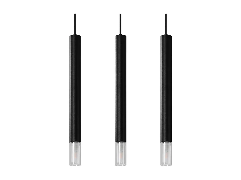 Sollux Lighting Wezyr Plafonnier suspendu Bar, noir, 3x G9