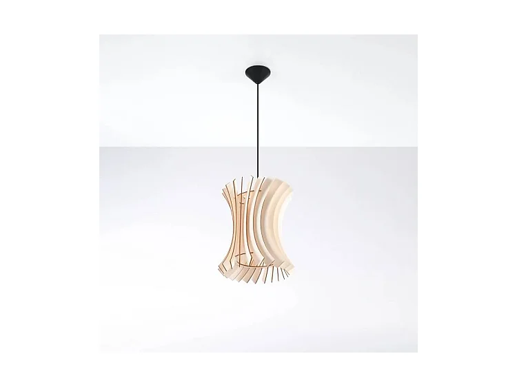 Sollux ORIANA Lampe à Suspension Wire Frame Bois Naturel E27