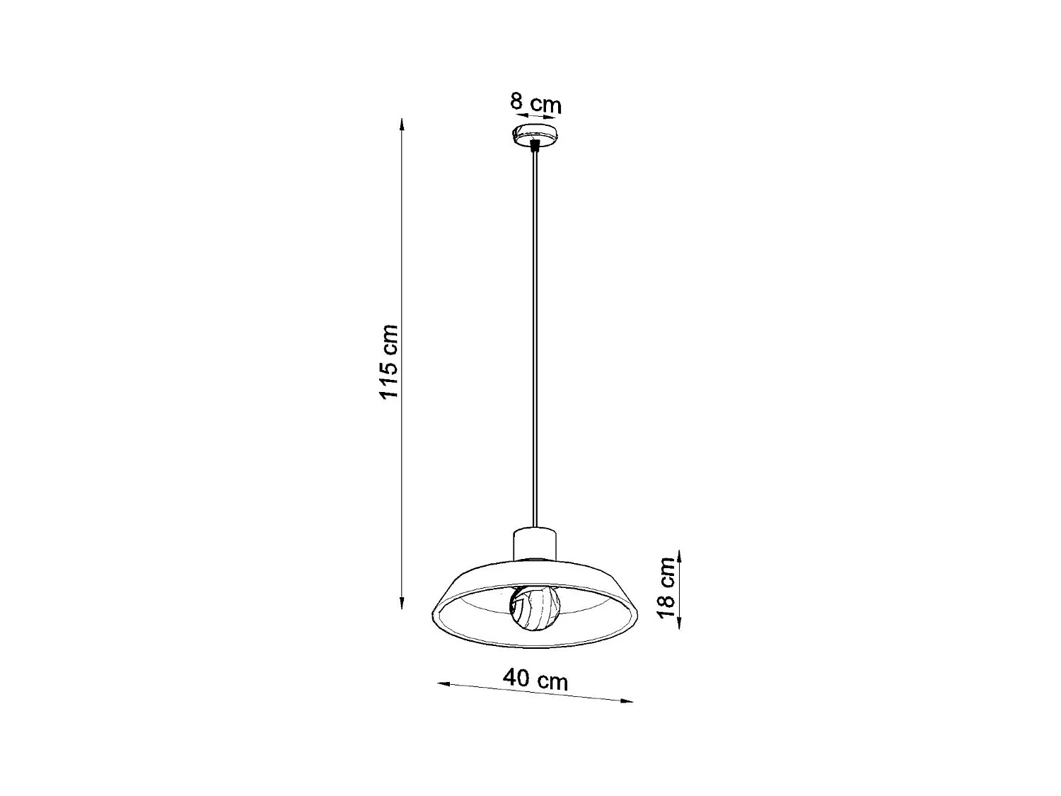 Sollux - 1 licht Dome Deckenanhänger Weiß, Naturholz, E27
