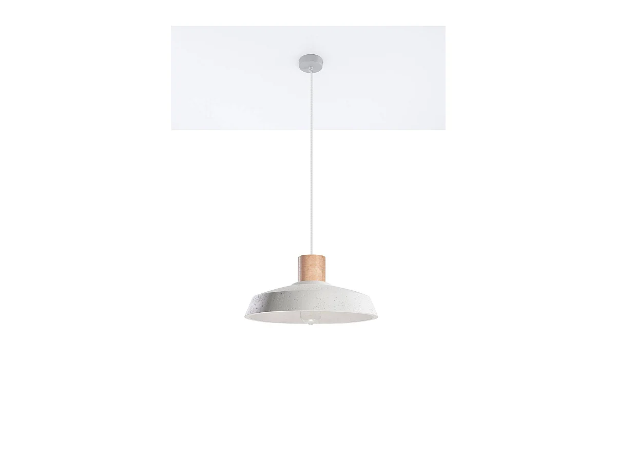 Hanglampen Afra Industrieel Van  - 1 Lichtbronnen - L.40 X H.115 Cm - Grijs