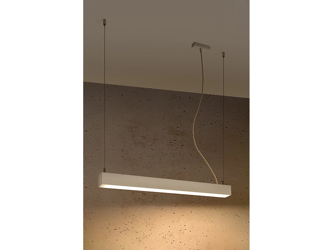 Lampada a sospensione lineare a barra dritta a LED da 65 cm integrata bianca 3000K Lámpara colgante de barra recta lineal LED integrada de 65 cm blanco 3000K