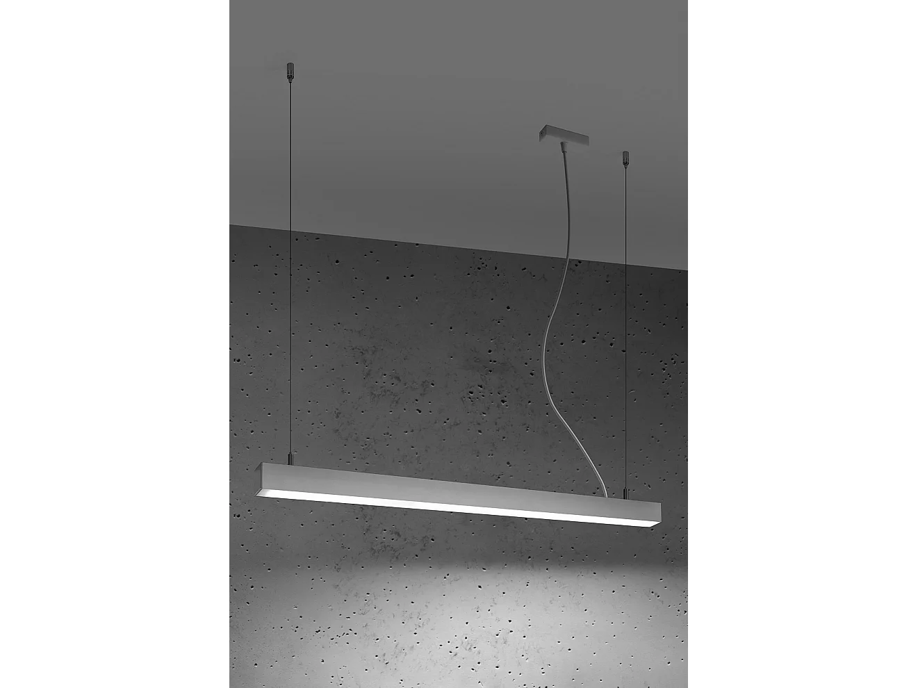 Lampada a sospensione lineare a barra diritta a LED da 95 cm integrata bianca 4000K Lámpara colgante de barra recta lineal LED integrada de 95 cm blanco 4000K