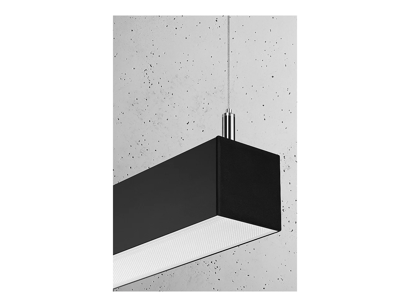 Hanglampen Pinne Minimalistisch Van  - 1 Lichtbronnen - L.118 X H.150 Cm - Zwart