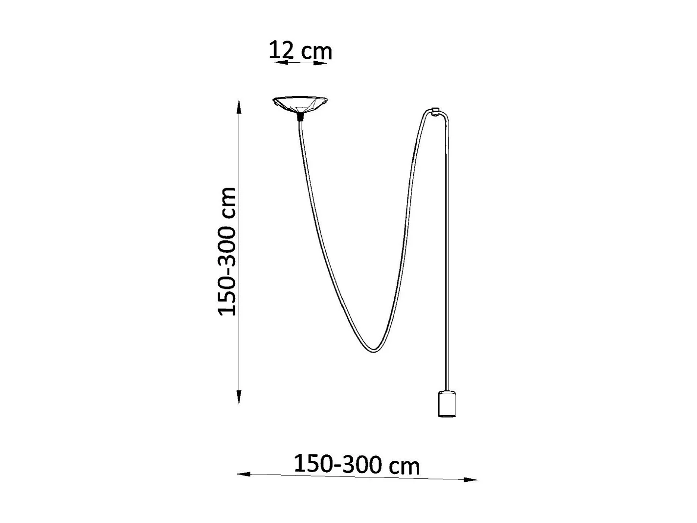 Sollux EDISON - 1 Lichtdeckenanhänger Schwarz, E27
