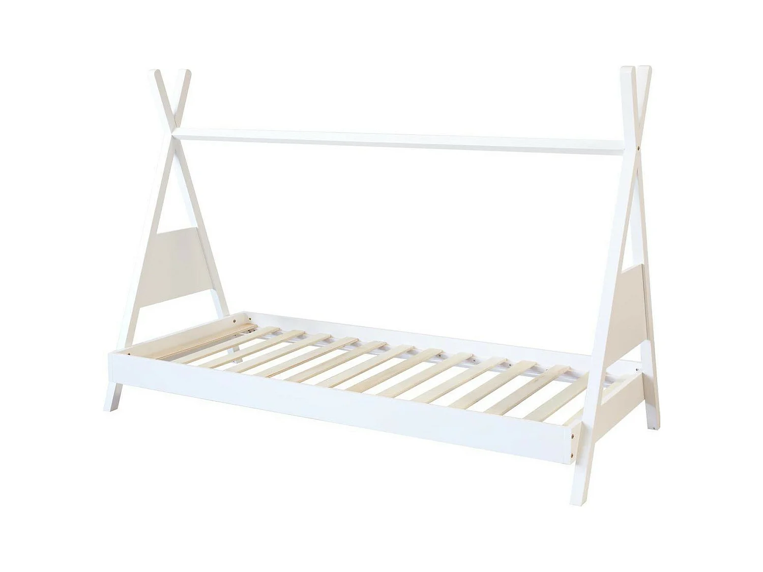 Lit Enfant & Sommier "Roka" 90x190cm Blanc